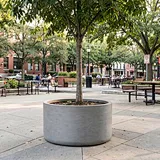 extra large round concrete planter